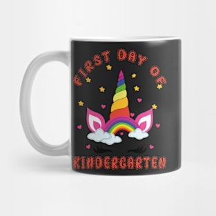 Lovely Unicorn and Rainbow | First Day of Kindergarten Mug